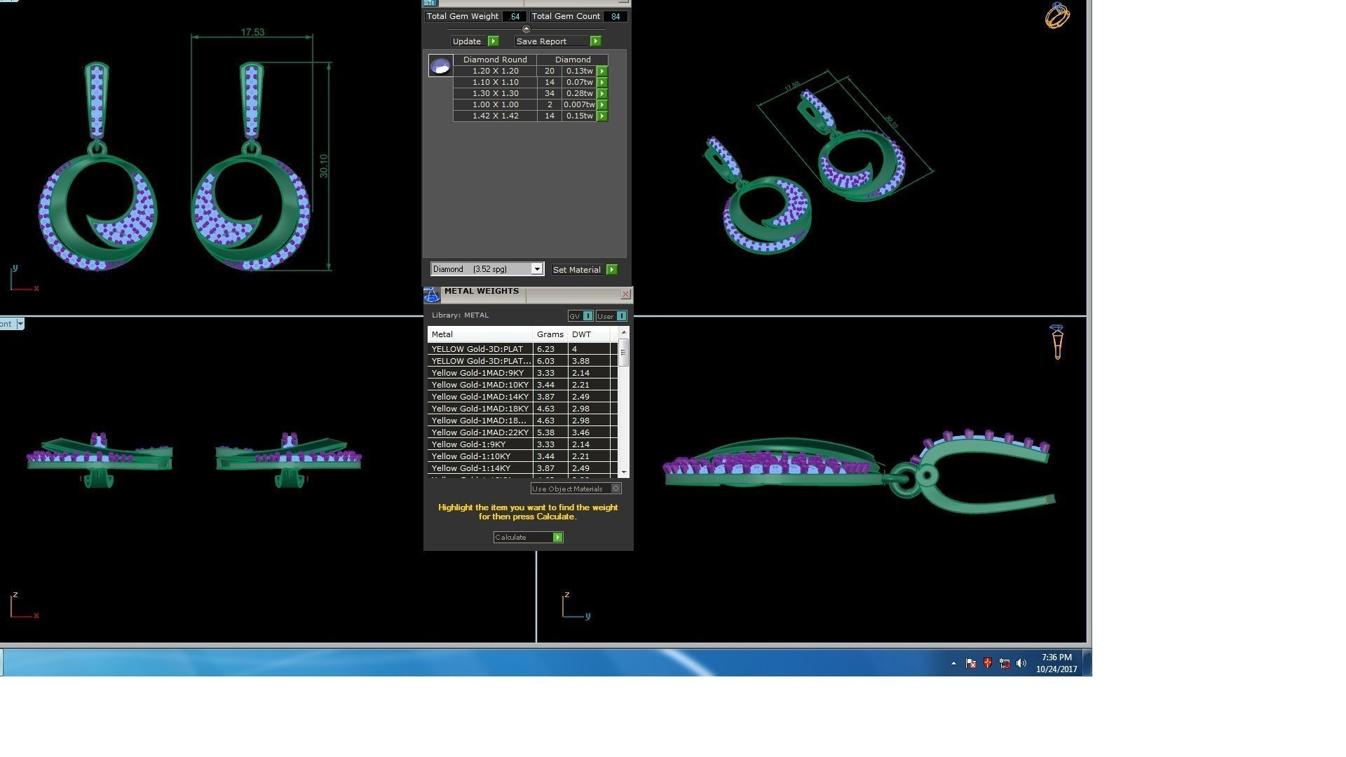 120 Drop Earrings stl details pack 3D print model_104