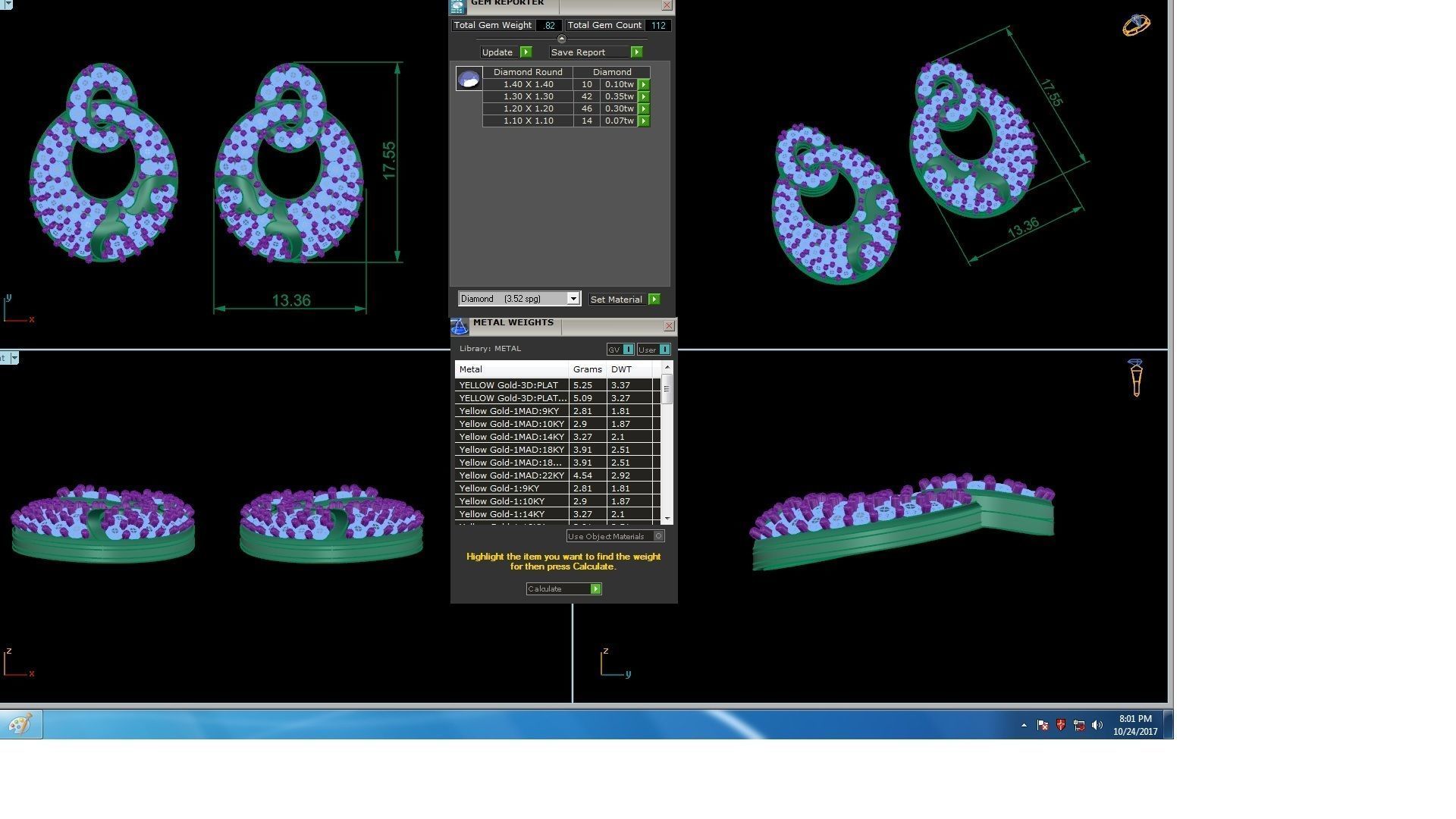 120 Drop Earrings stl details pack 3D print model_114