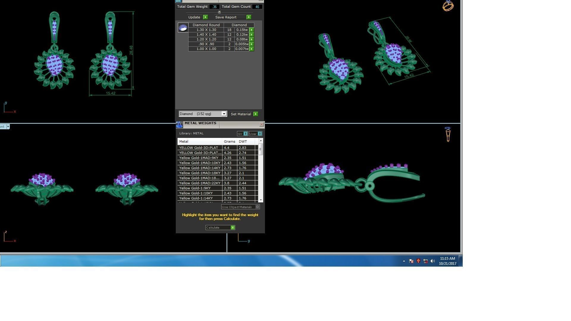 120 Drop Earrings stl details pack 3D print model_68