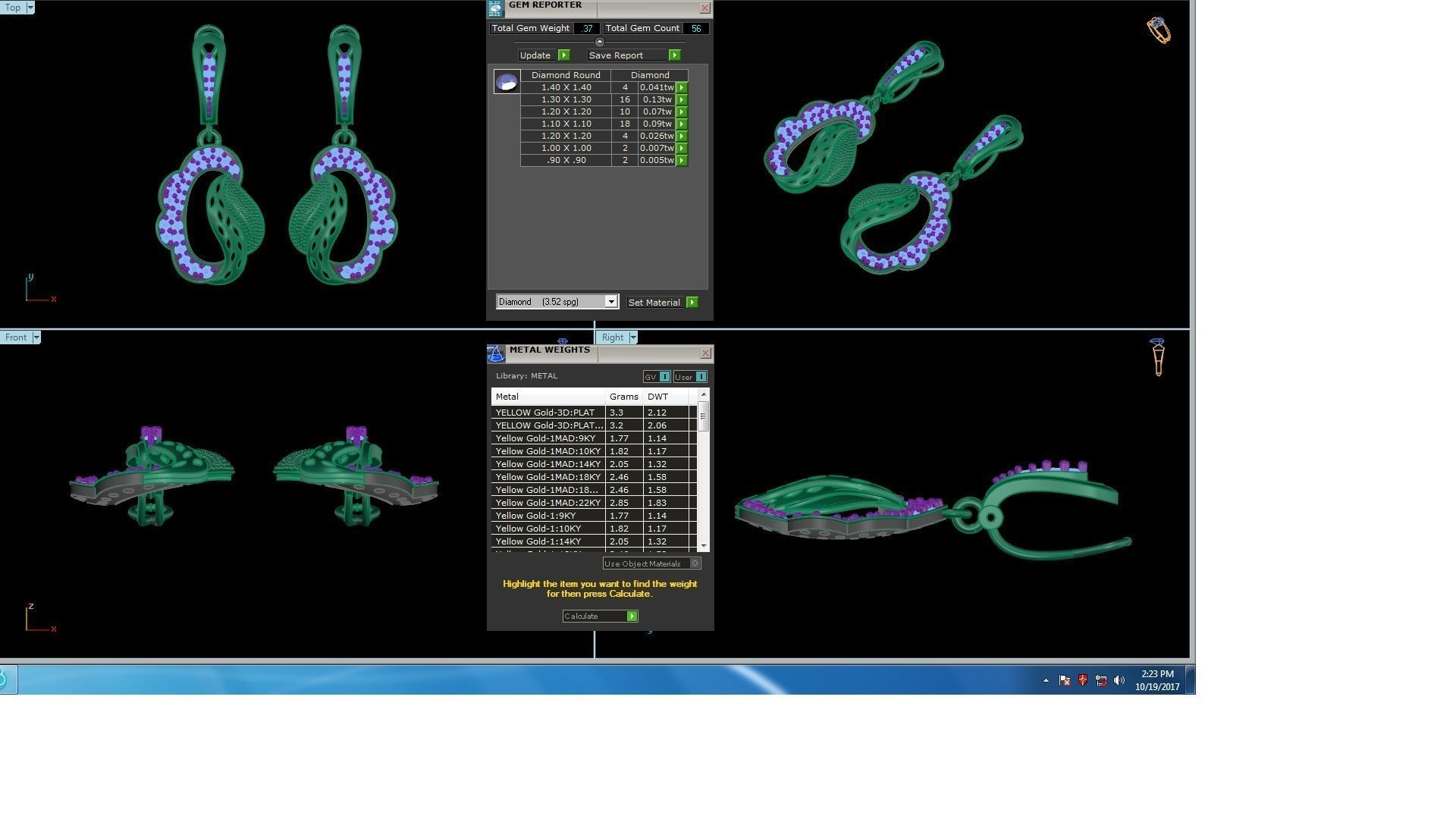 120 Drop Earrings stl details pack 3D print model_5