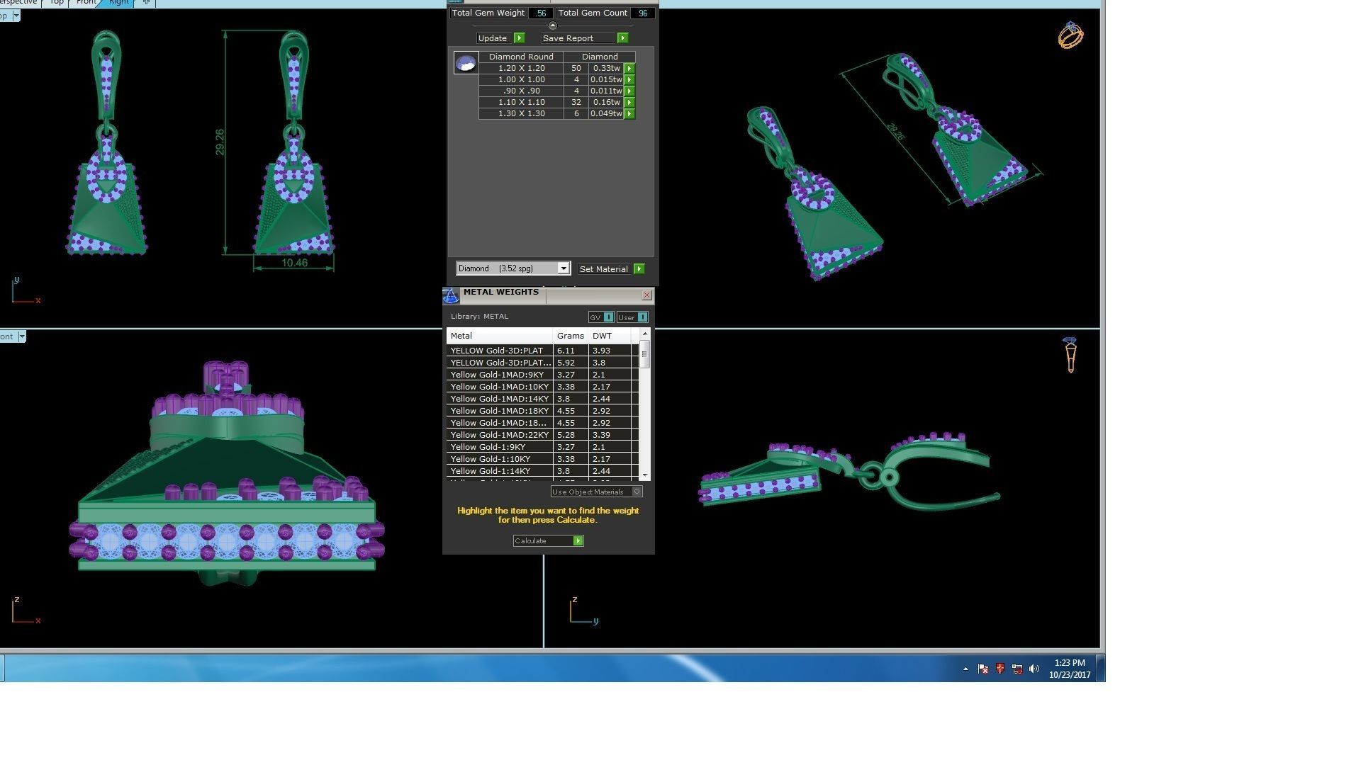 120 Drop Earrings stl details pack 3D print model_47