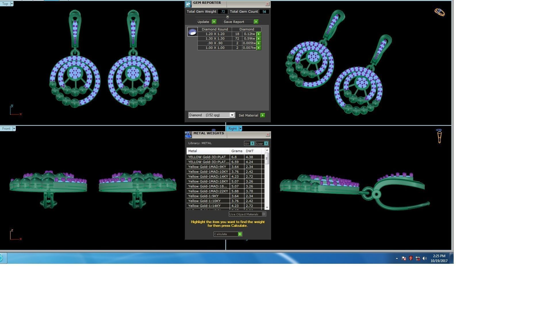 120 Drop Earrings stl details pack 3D print model_6