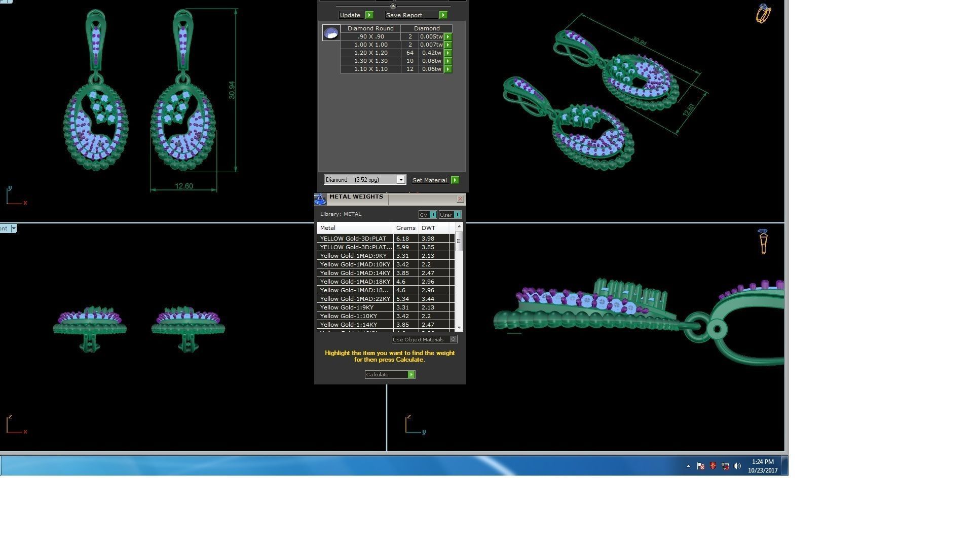 120 Drop Earrings stl details pack 3D print model_67