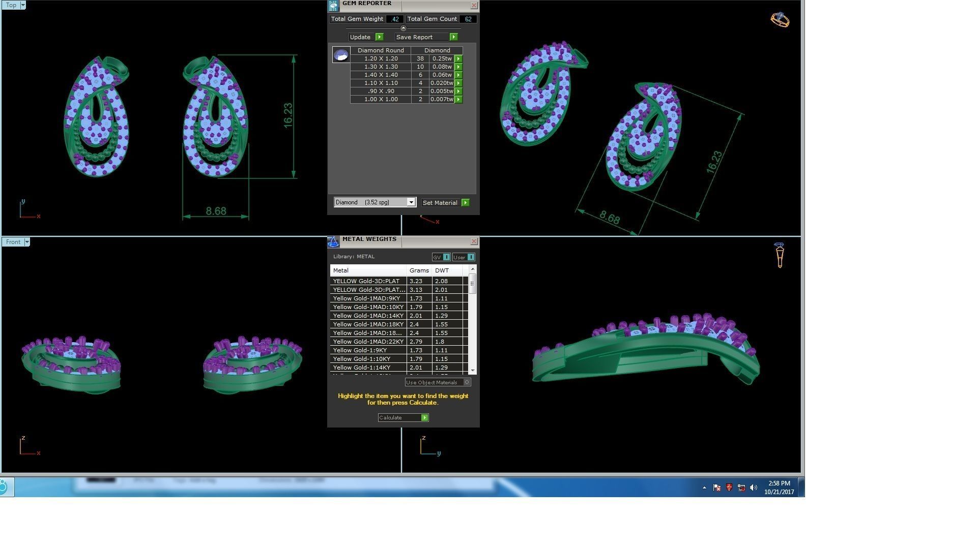 120 Drop Earrings stl details pack 3D print model_80