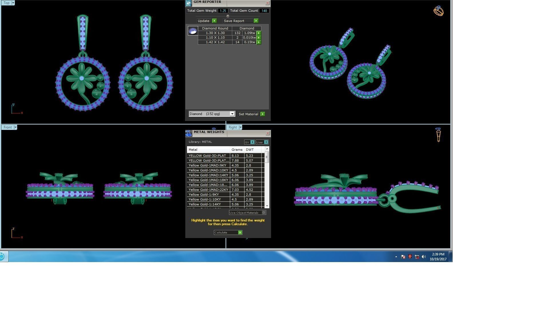 120 Drop Earrings stl details pack 3D print model_43