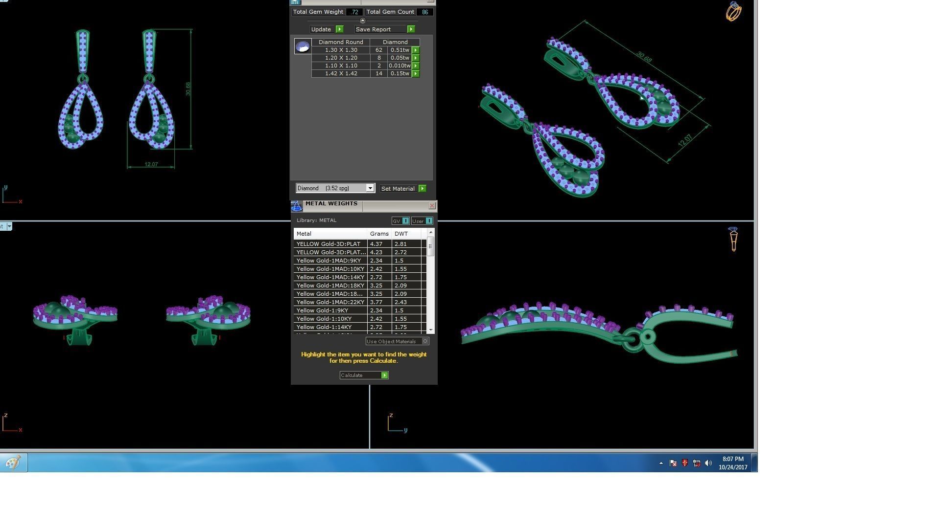 120 Drop Earrings stl details pack 3D print model_118