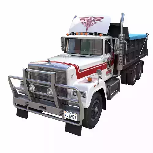 Superliner dump truck Low-poly 3D model
