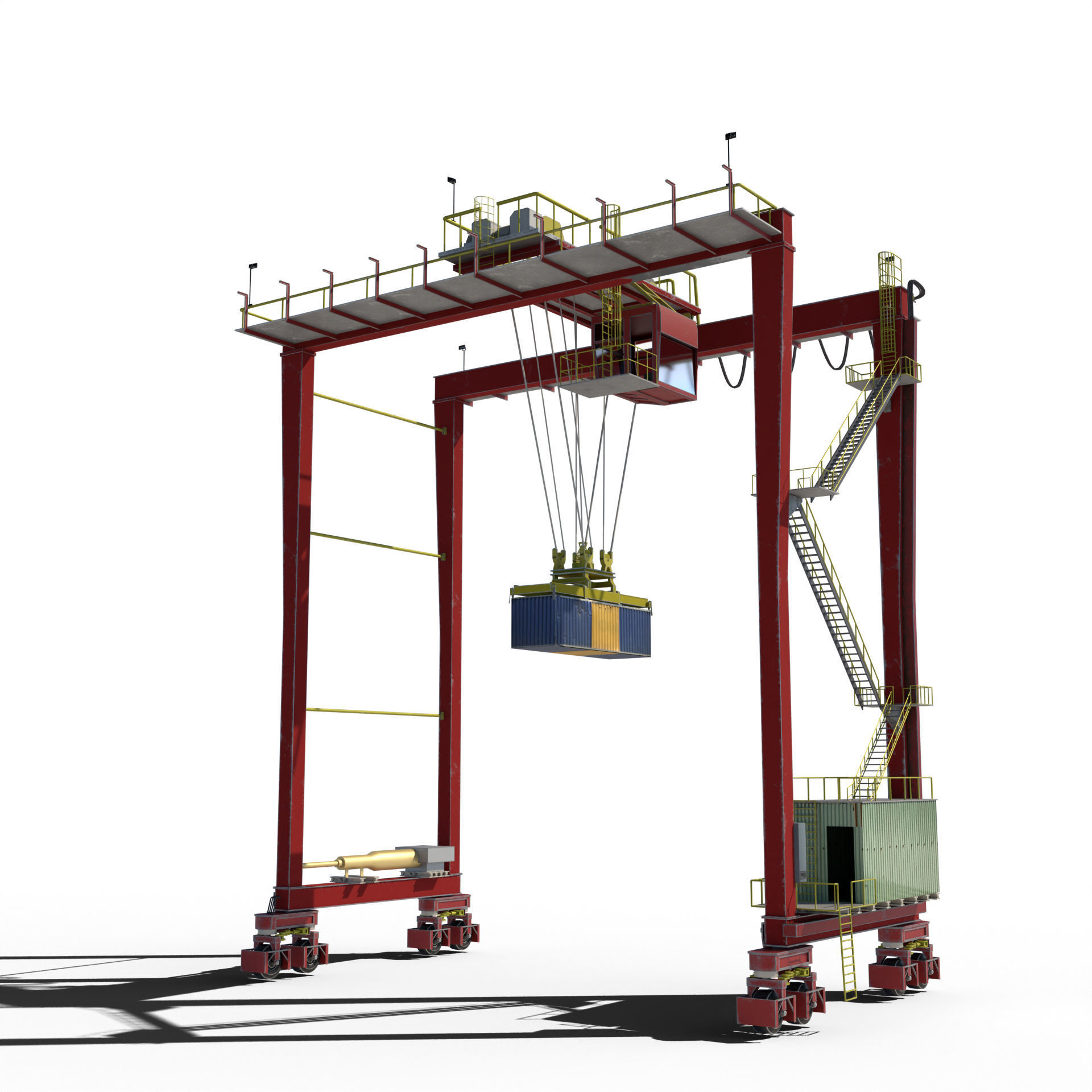 Port Crane 3D model_6