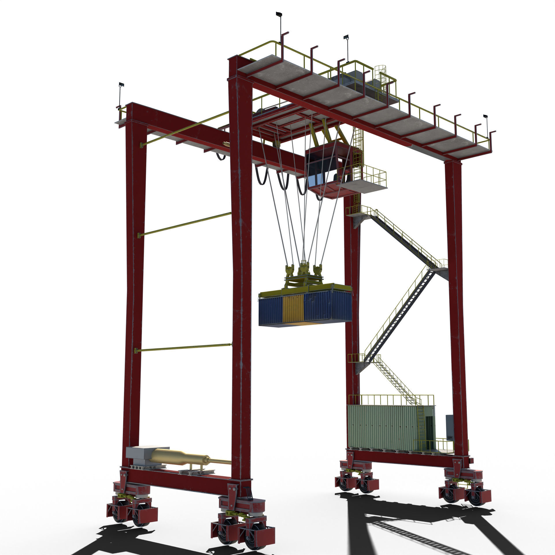 Port Crane 3D model_5