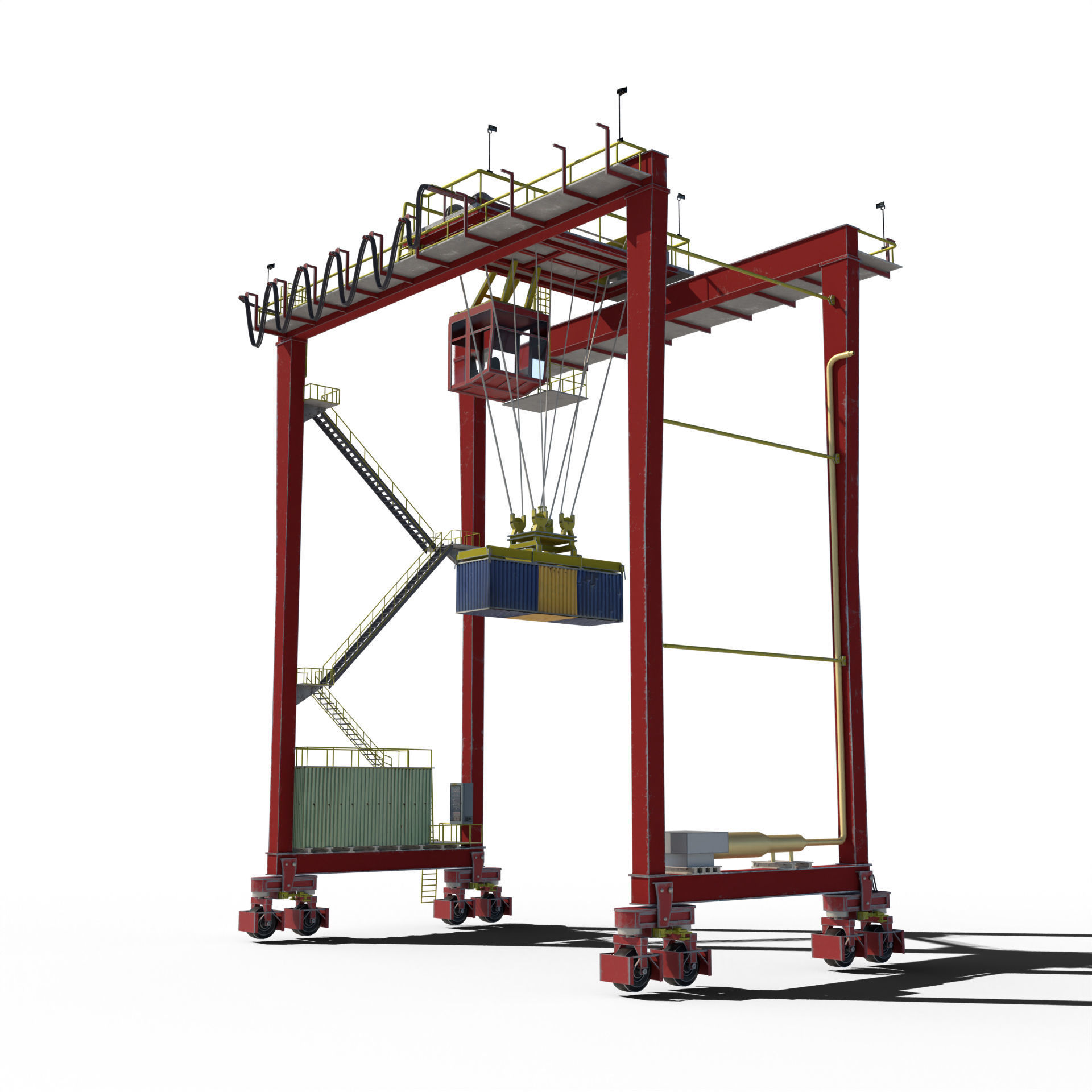 Port Crane 3D model_3