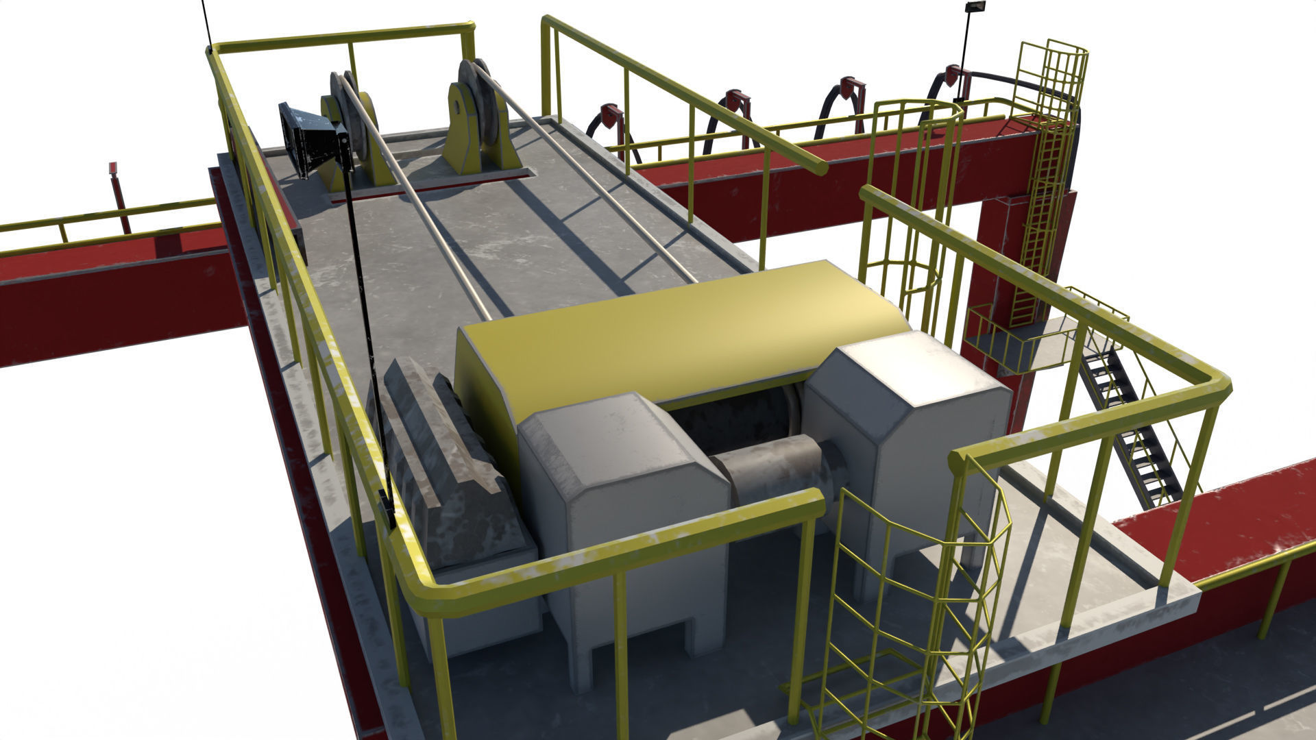 Port Crane 3D model_14