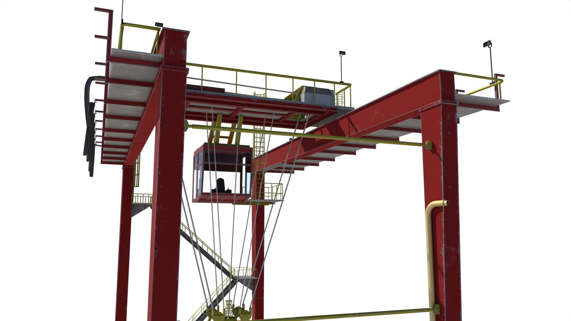 Port Crane 3D model_10