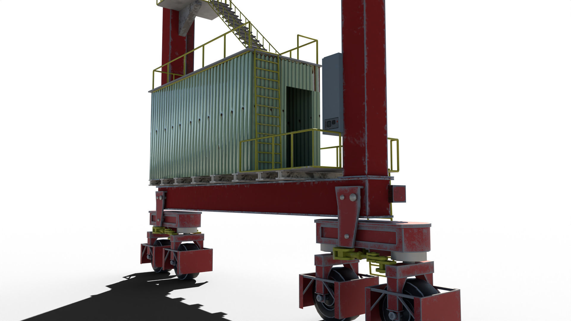 Port Crane 3D model_15