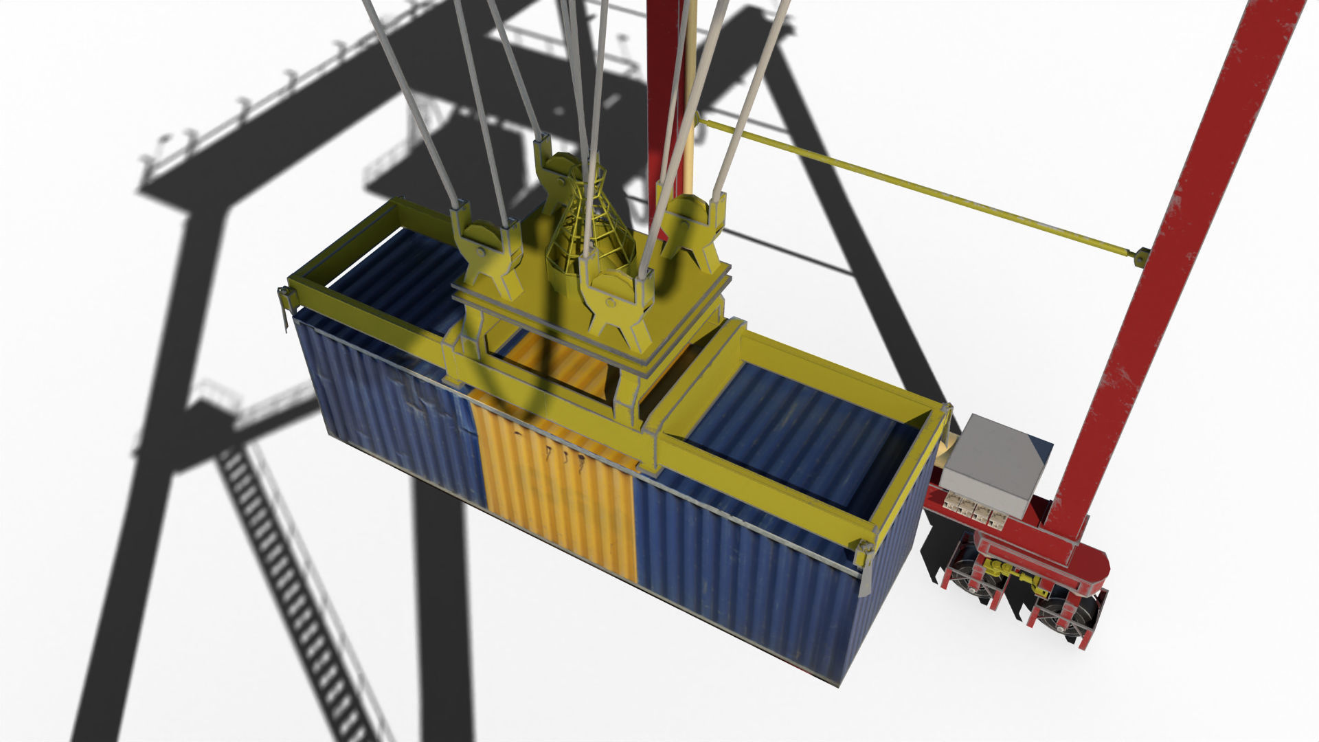 Port Crane 3D model_19