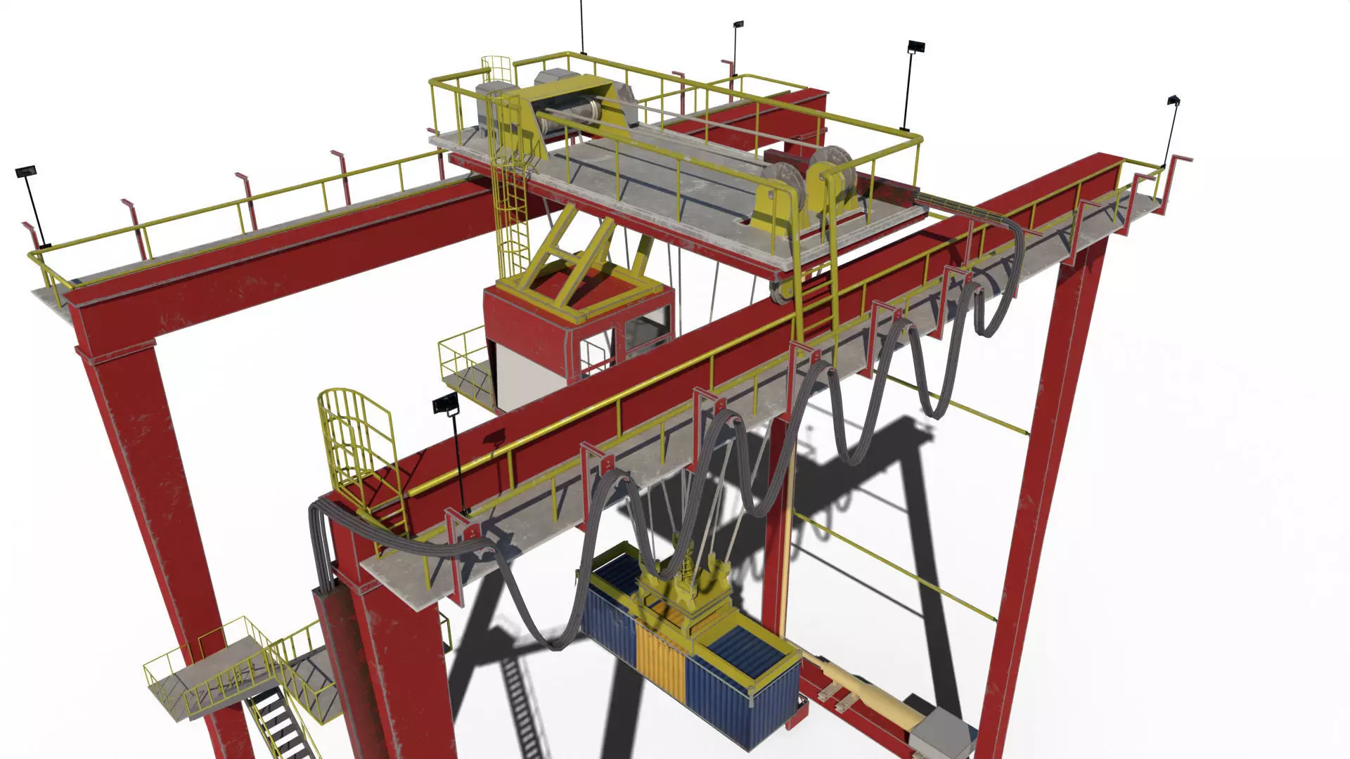 Port Crane 3D model_0