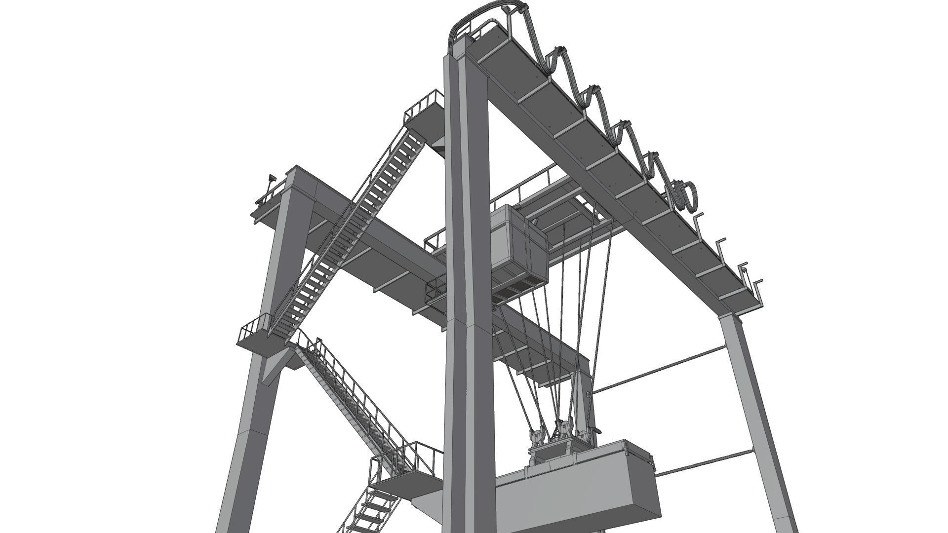 Port Crane 3D model_28