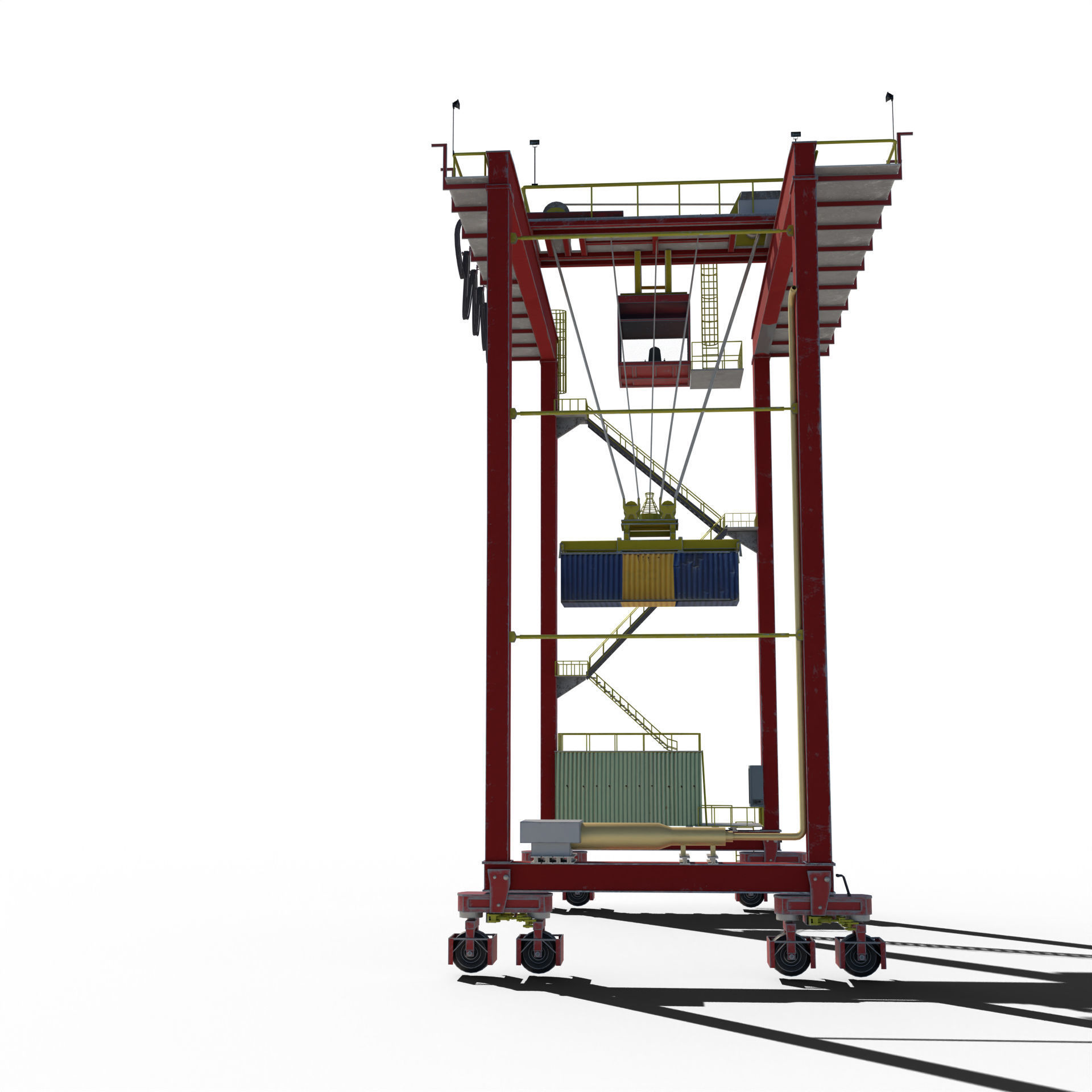 Port Crane 3D model_4