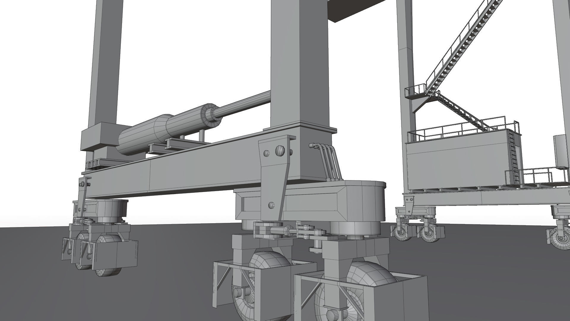 Port Crane 3D model_29