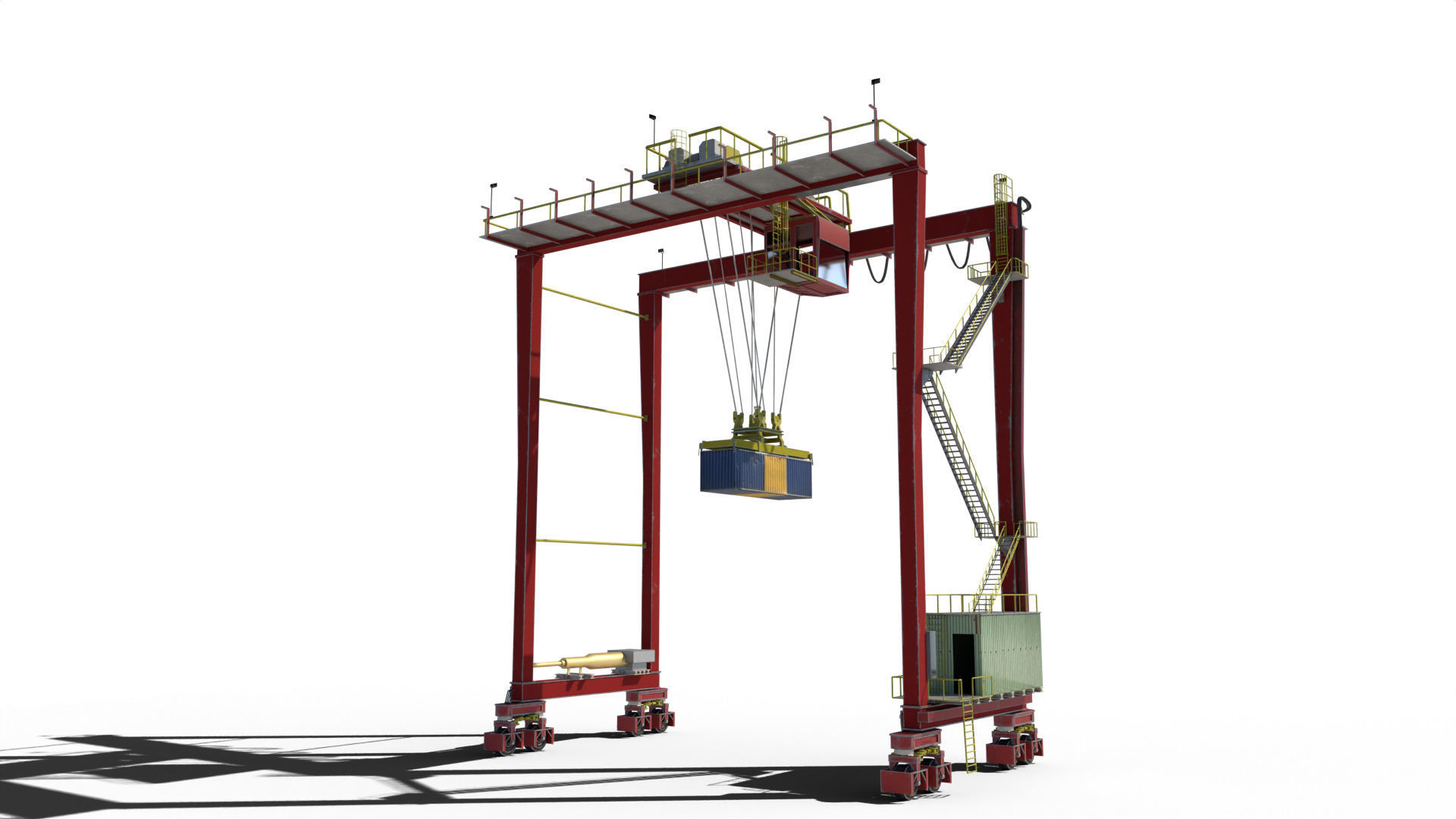 Port Crane 3D model_7