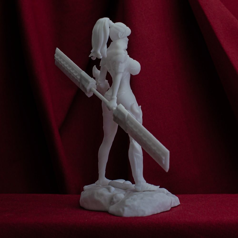 3D Print model - lady warrior - Fully armored version - b 3D print model_2