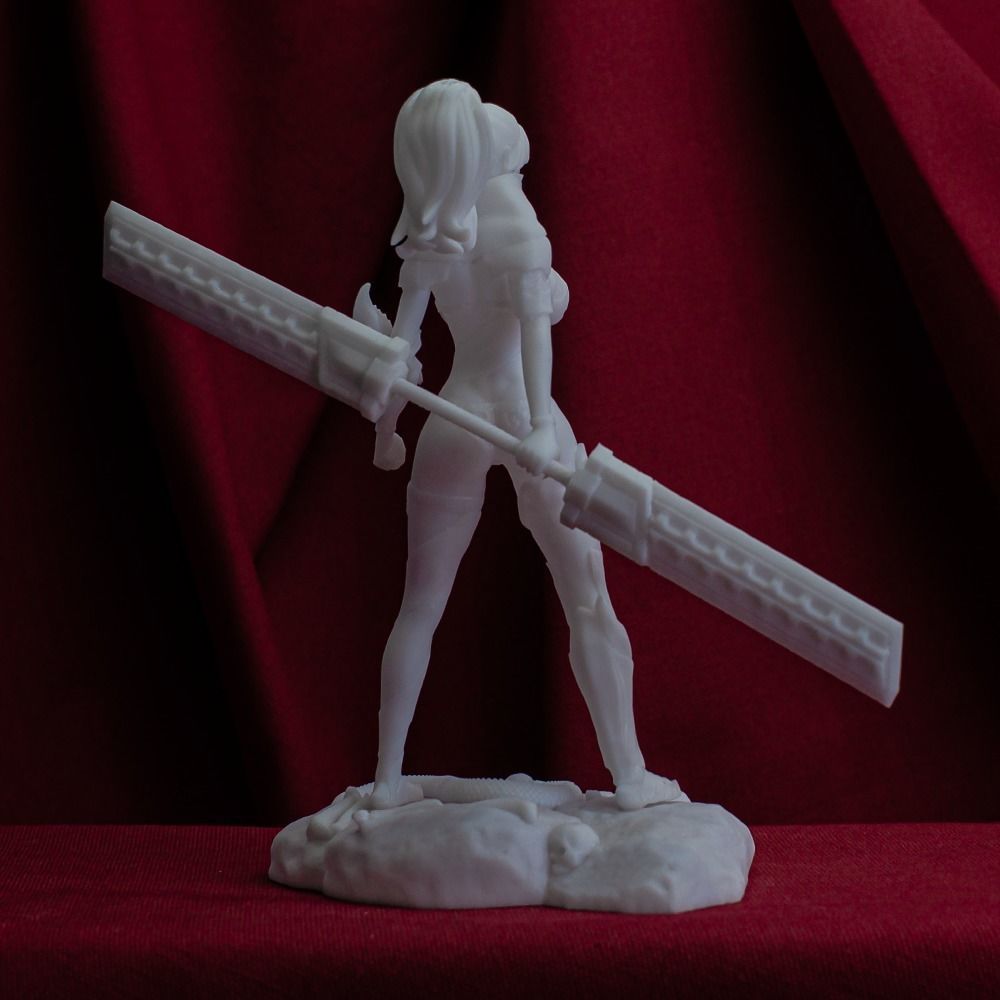 3D Print model - lady warrior - Fully armored version - b 3D print model_3