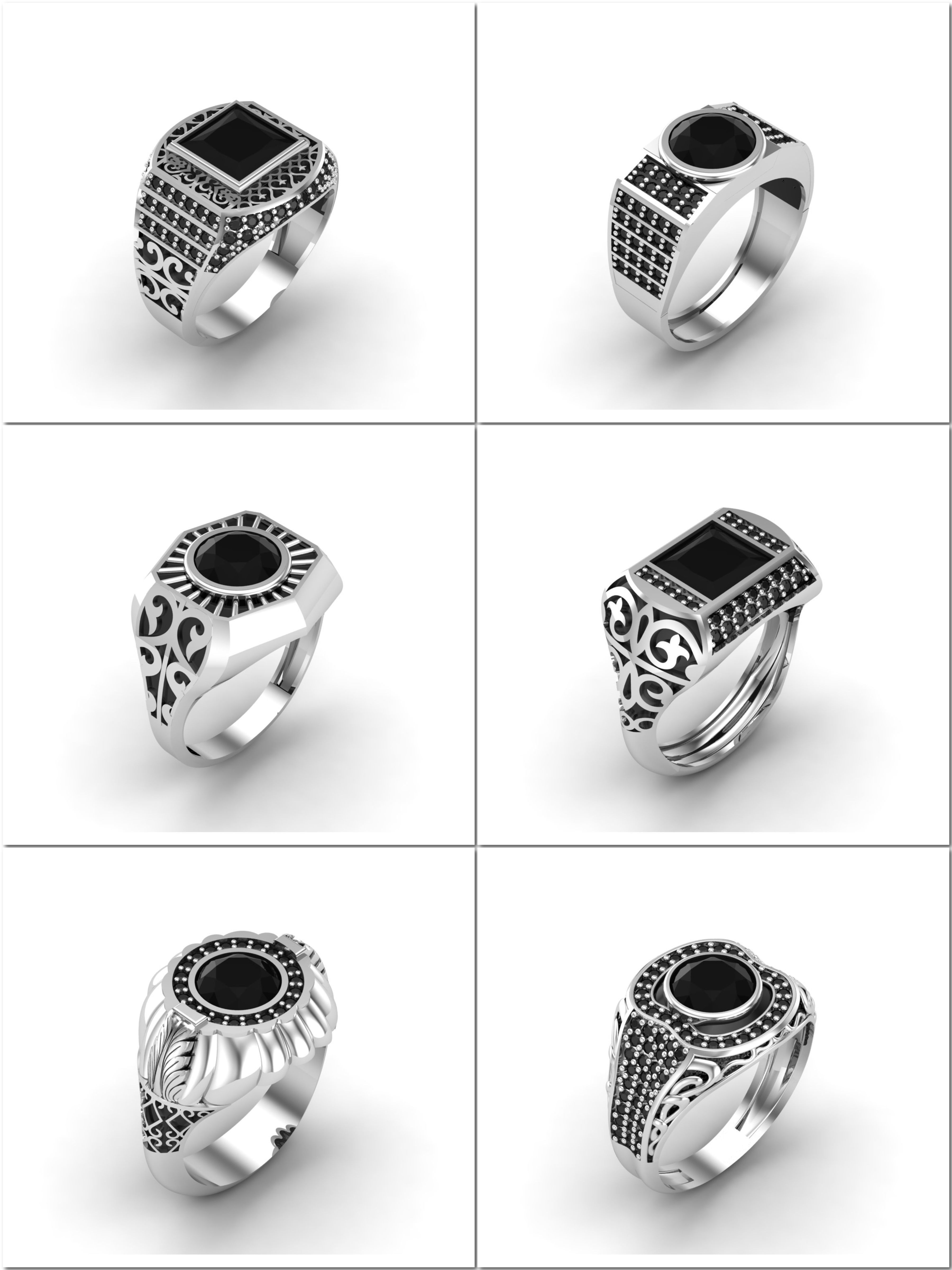 30 Files STL 3DM Gents Rings Ready Models Mens Rings 3D print 3D Model Collection_3