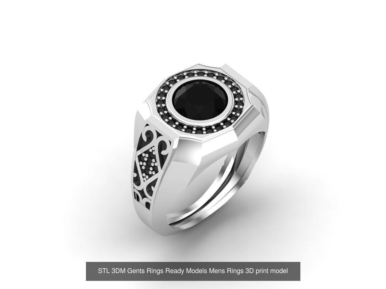30 Files STL 3DM Gents Rings Ready Models Mens Rings 3D print 3D Model Collection_9