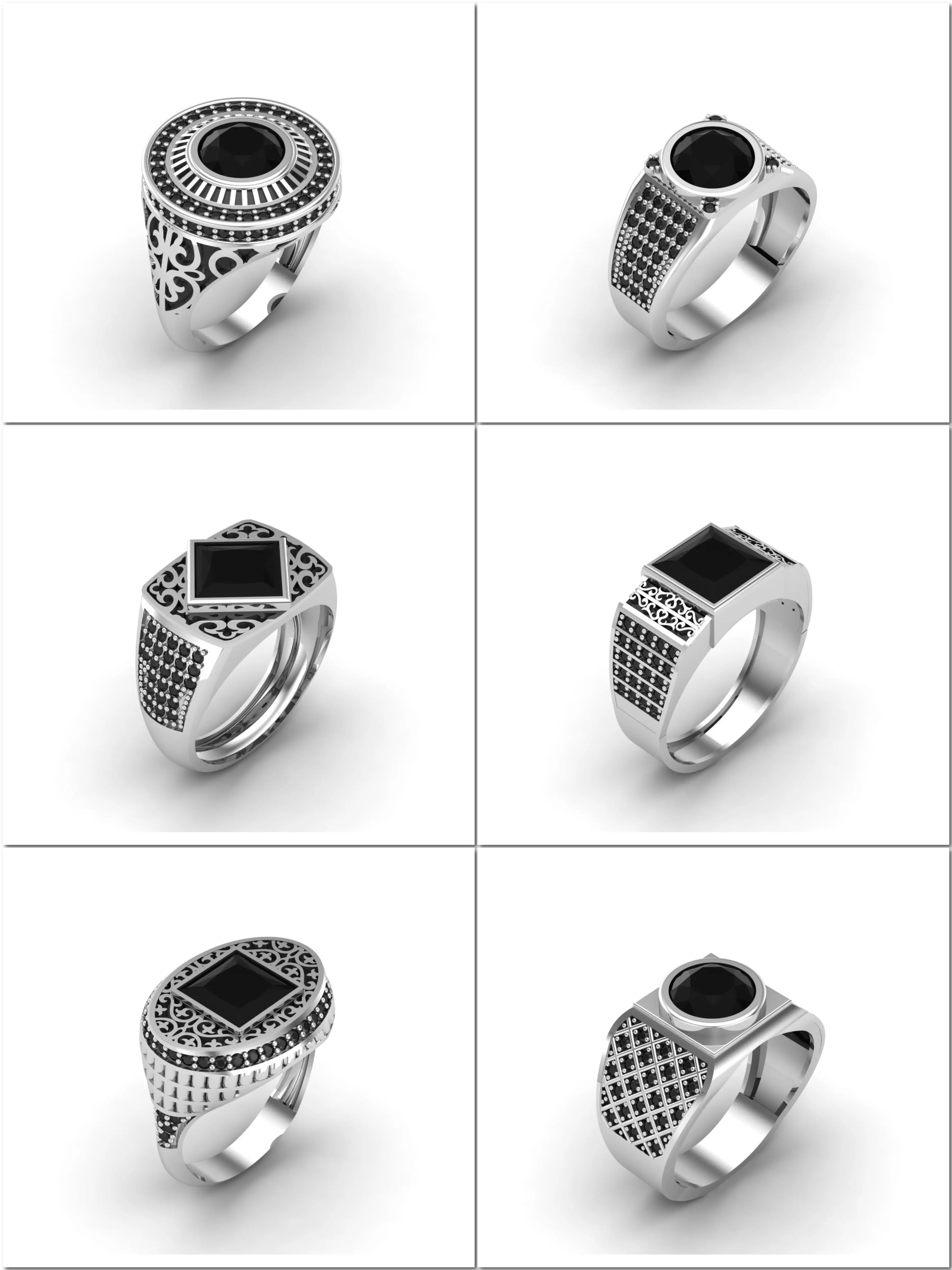 30 Files STL 3DM Gents Rings Ready Models Mens Rings 3D print 3D Model Collection_0