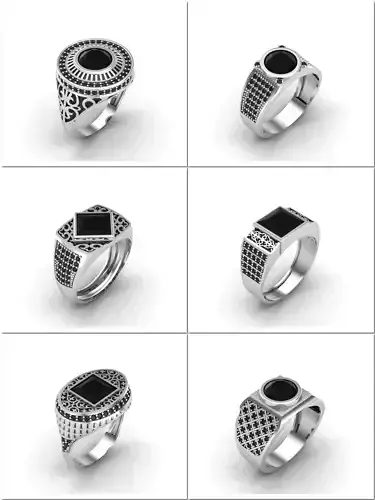30 Files STL 3DM Gents Rings Ready Models Mens Rings 3D print 3D Model Collection