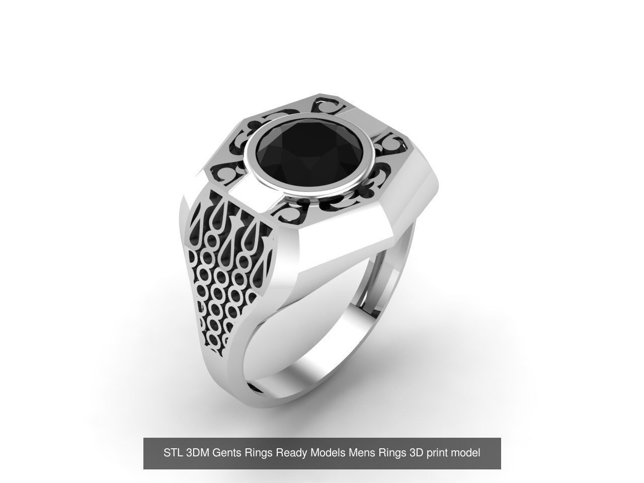 30 Files STL 3DM Gents Rings Ready Models Mens Rings 3D print 3D Model Collection_7