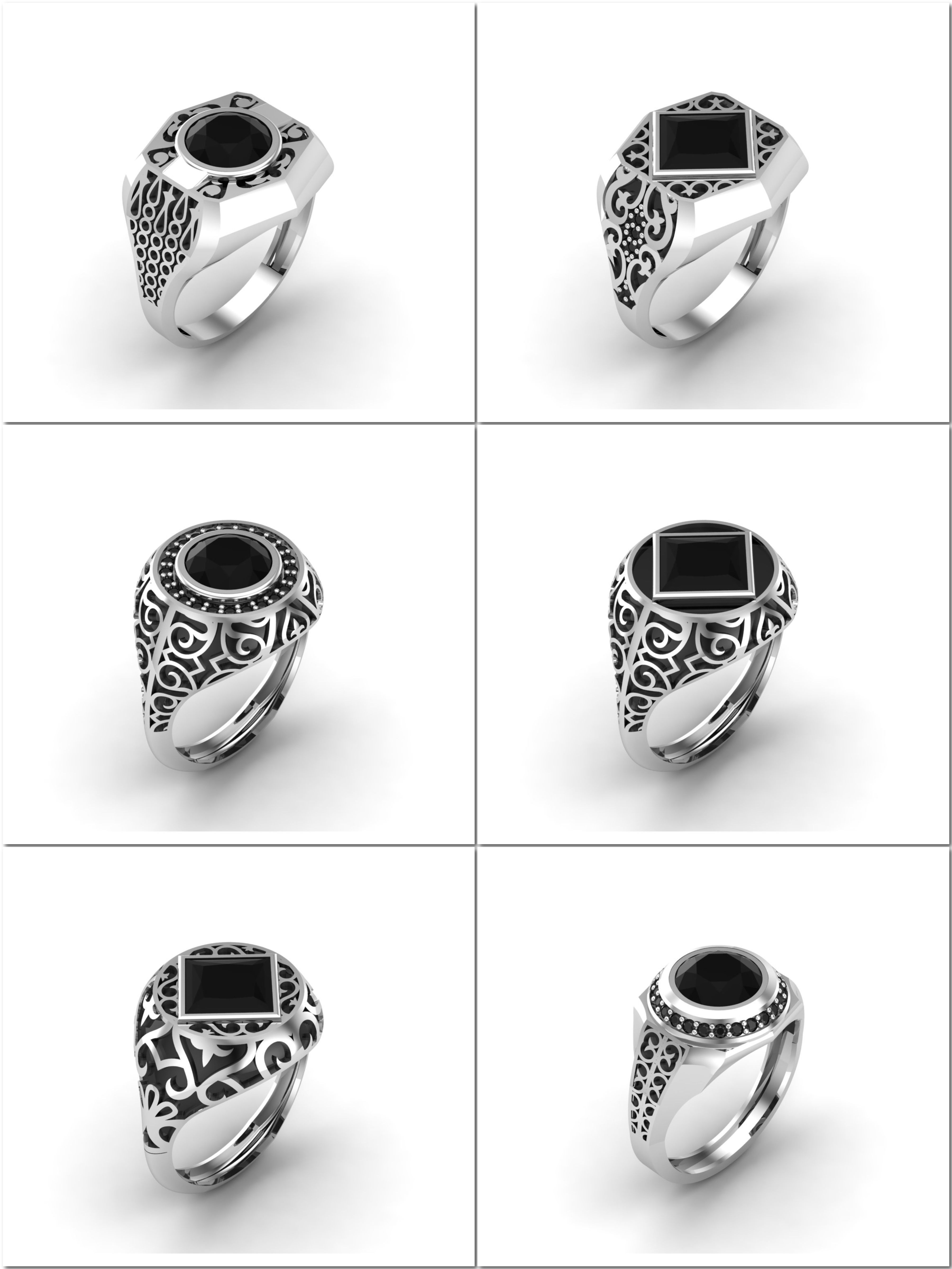 30 Files STL 3DM Gents Rings Ready Models Mens Rings 3D print 3D Model Collection_1