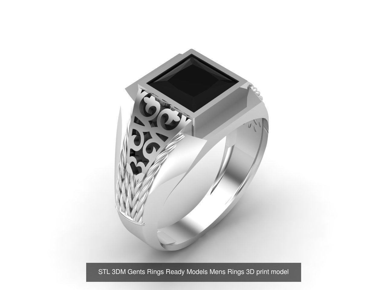 30 Files STL 3DM Gents Rings Ready Models Mens Rings 3D print 3D Model Collection_19