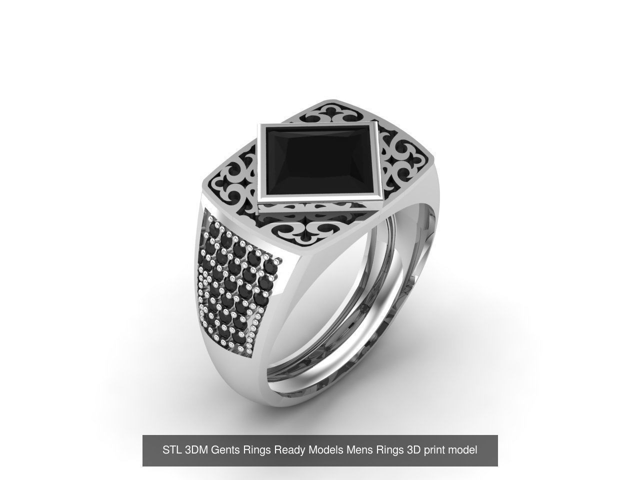 30 Files STL 3DM Gents Rings Ready Models Mens Rings 3D print 3D Model Collection_28
