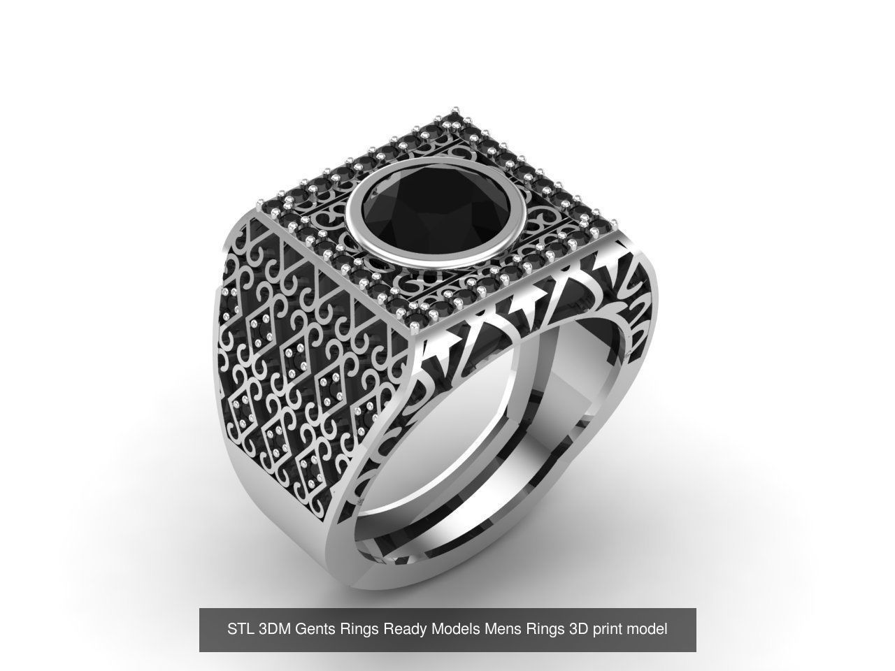 30 Files STL 3DM Gents Rings Ready Models Mens Rings 3D print 3D Model Collection_12