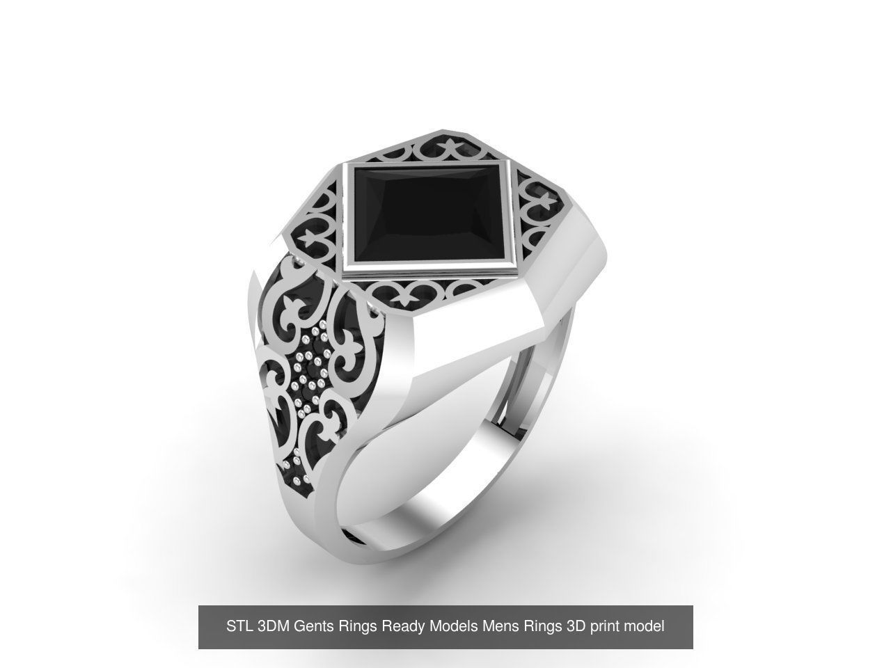 30 Files STL 3DM Gents Rings Ready Models Mens Rings 3D print 3D Model Collection_6