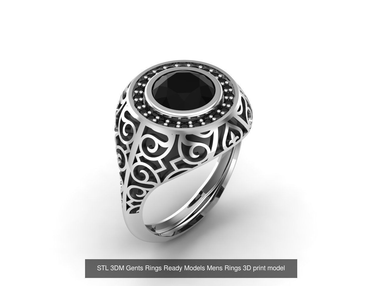 30 Files STL 3DM Gents Rings Ready Models Mens Rings 3D print 3D Model Collection_5