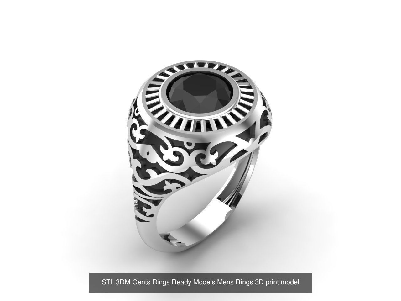 30 Files STL 3DM Gents Rings Ready Models Mens Rings 3D print 3D Model Collection_21