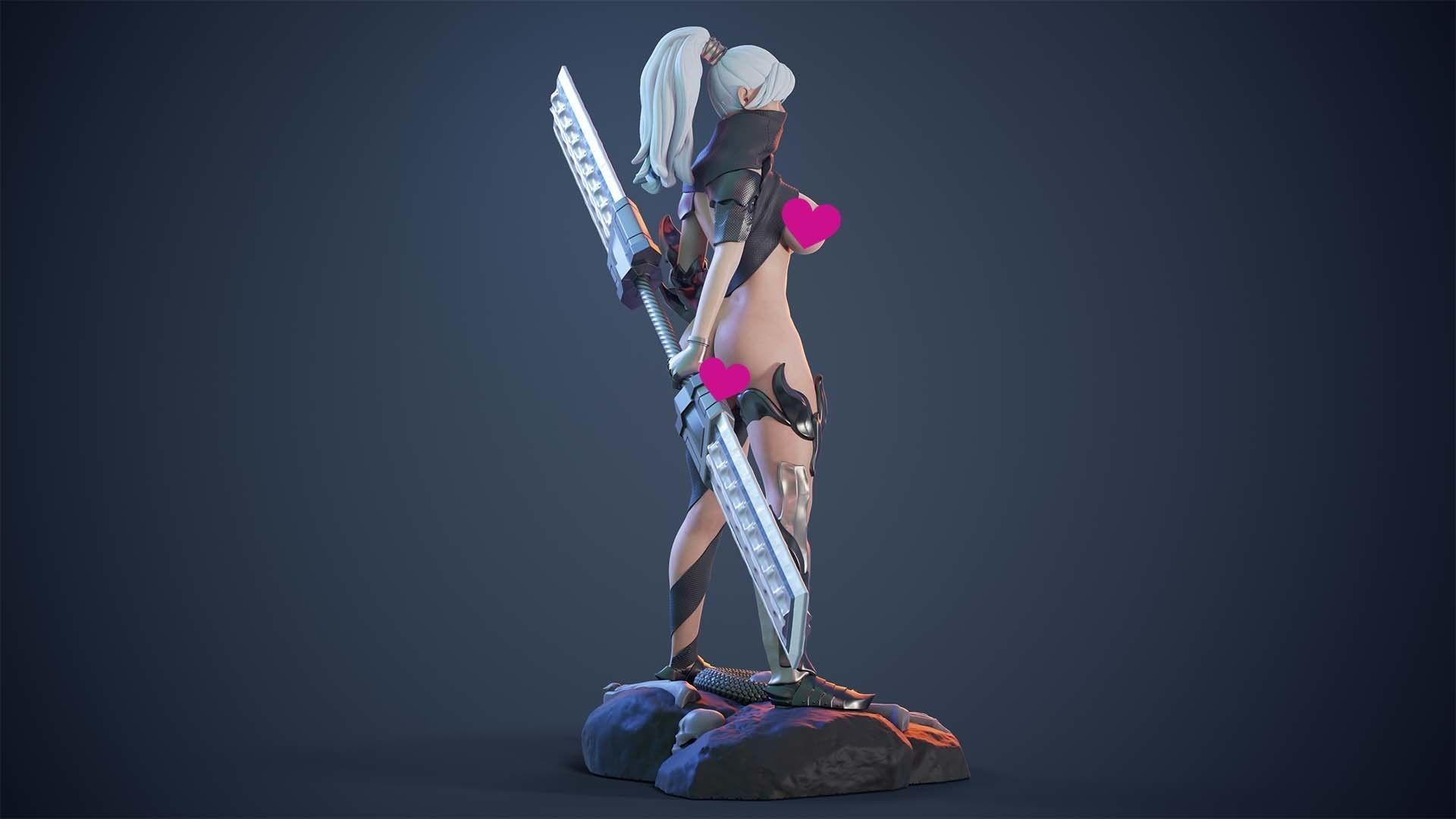 3D Print model - lady warrior - b 3D print model_8