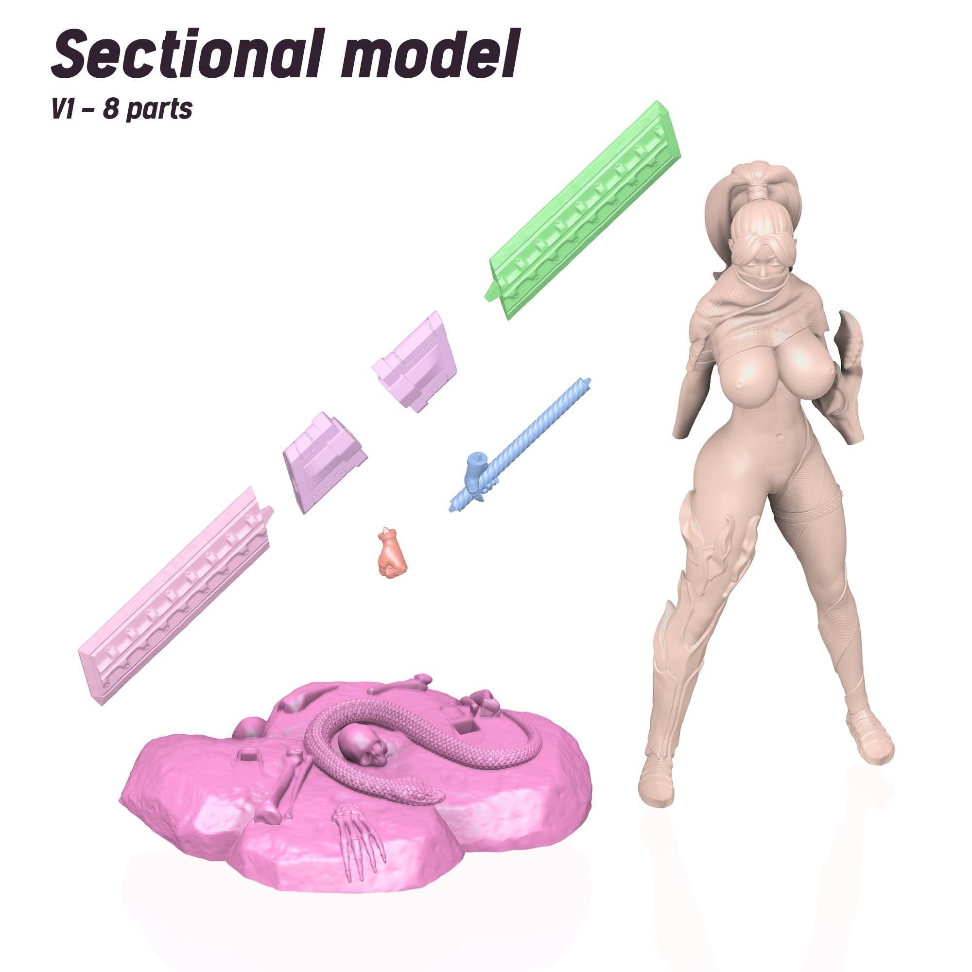 3D Print model - lady warrior - b 3D print model_21