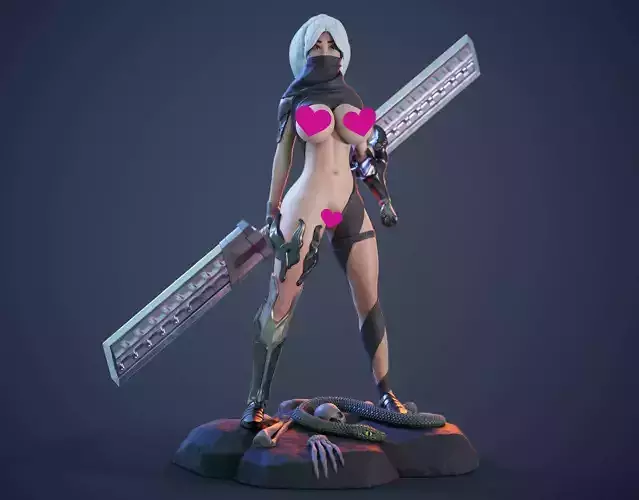 3D Print model - lady warrior - b 3D print model
