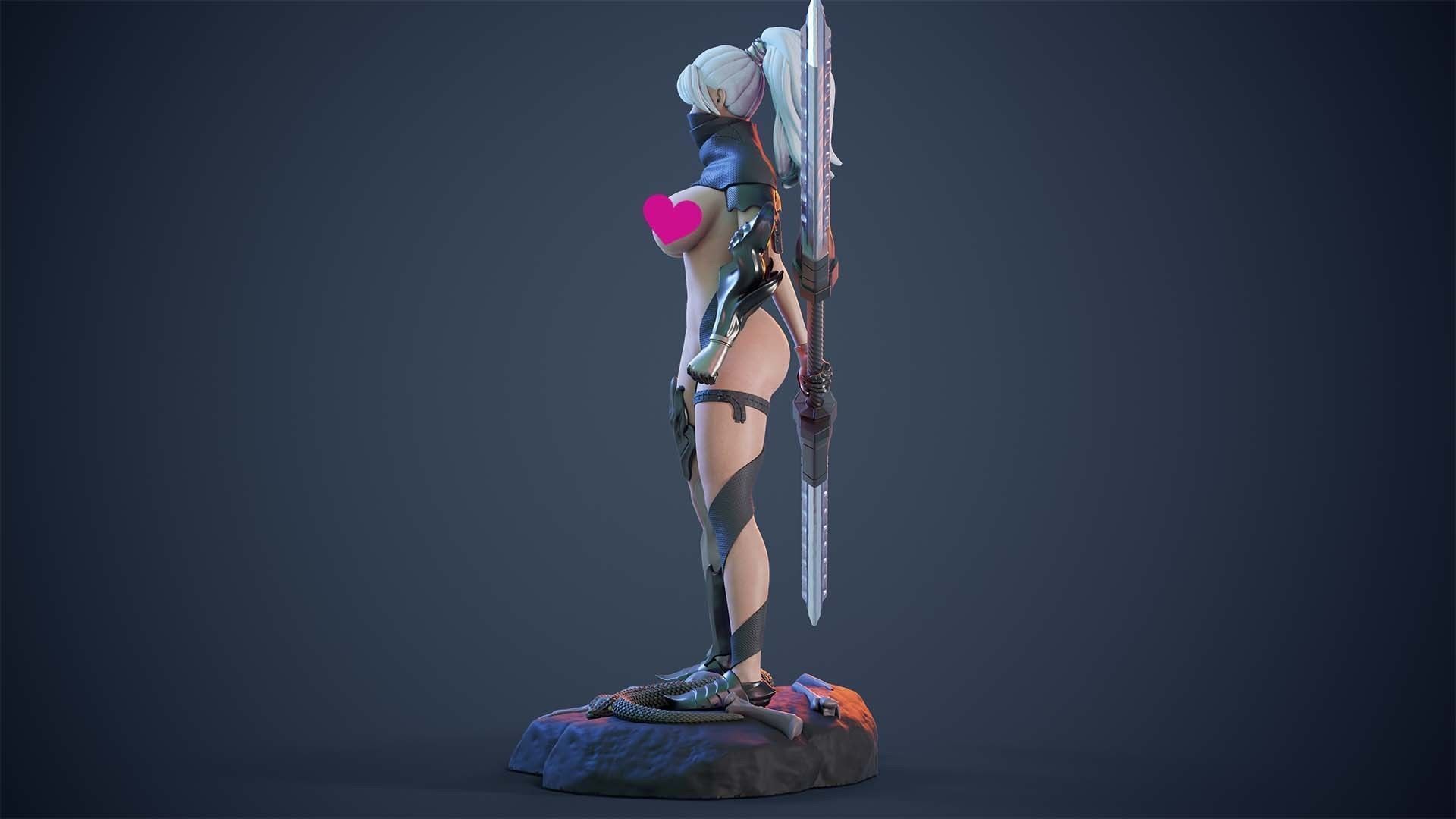 3D Print model - lady warrior - b 3D print model_6