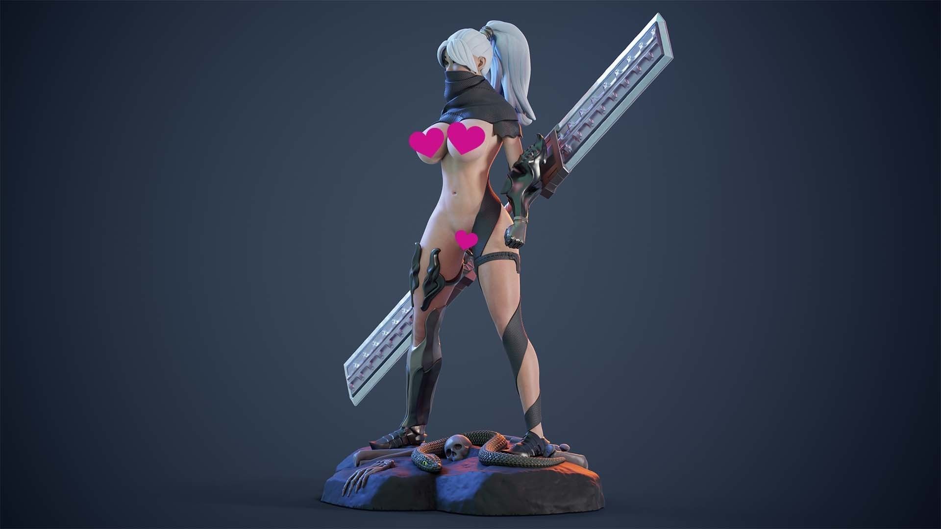3D Print model - lady warrior - b 3D print model_5