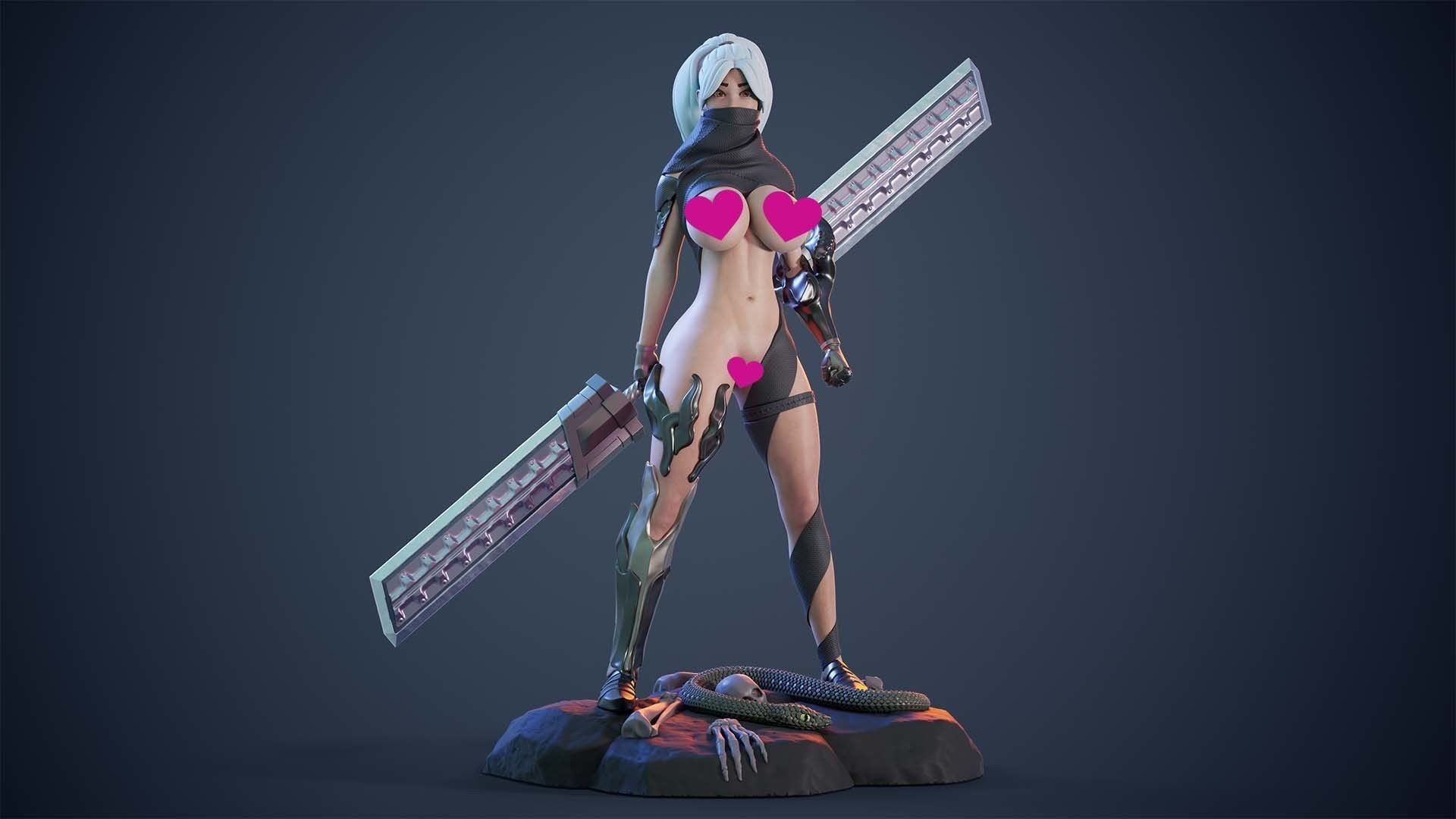 3D Print model - lady warrior - b 3D print model_10
