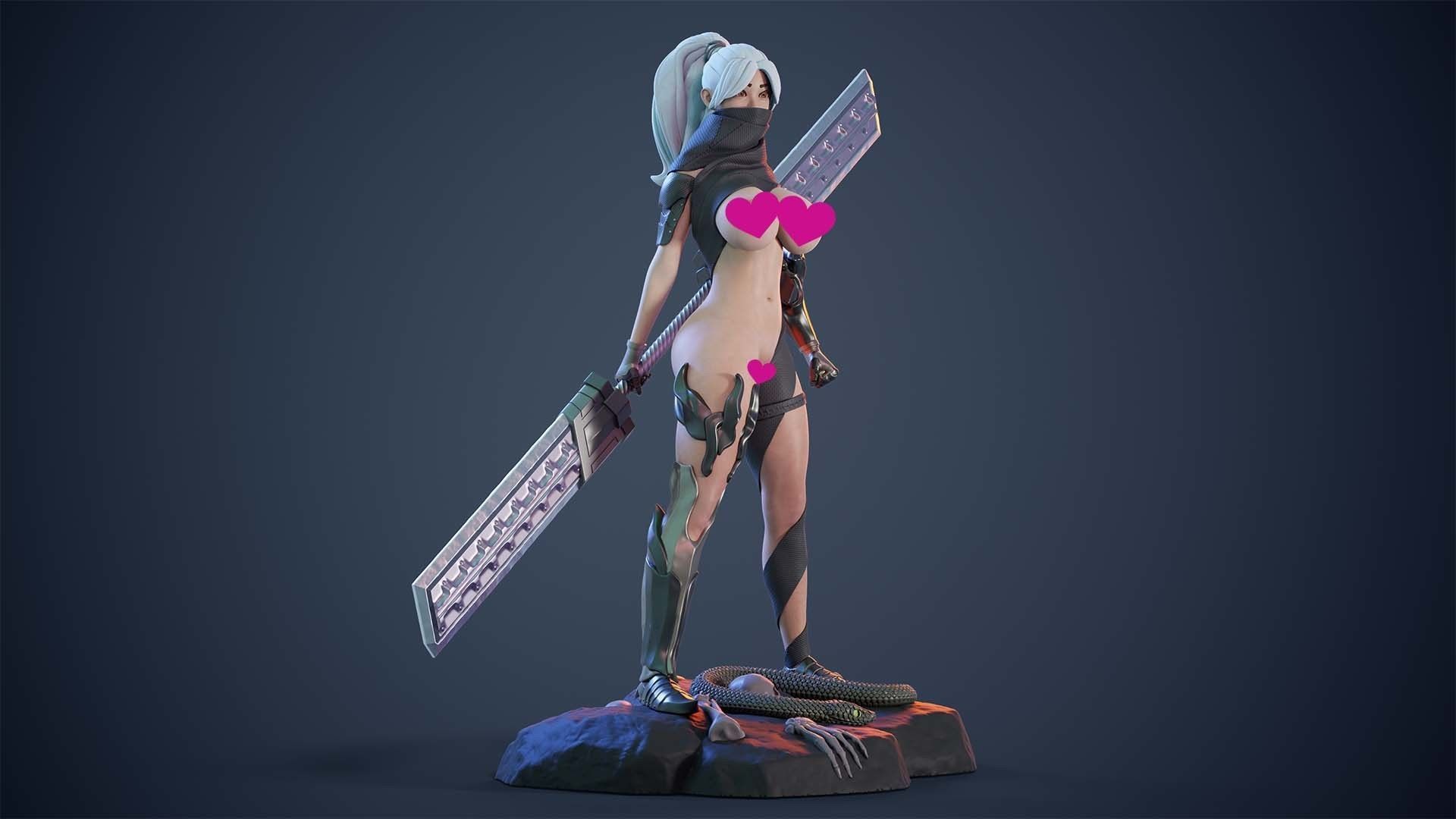 3D Print model - lady warrior - b 3D print model_9