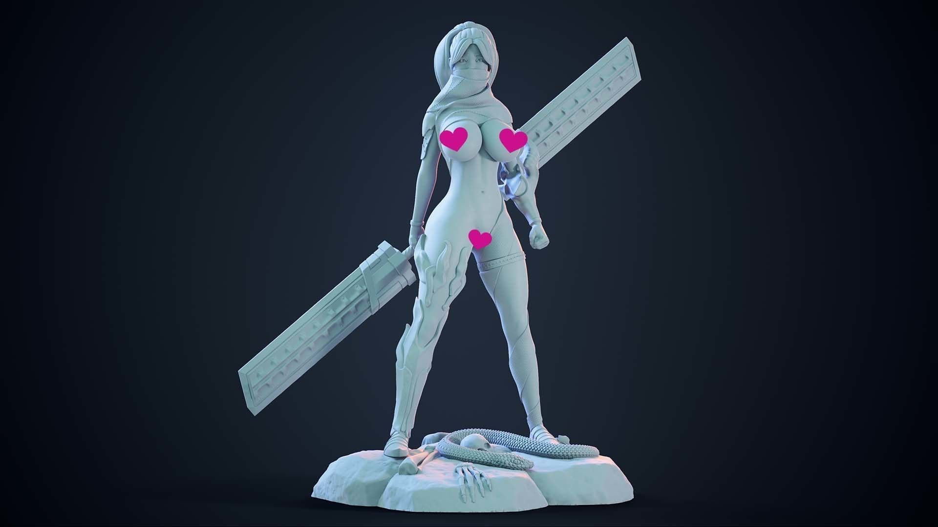 3D Print model - lady warrior - b 3D print model_11