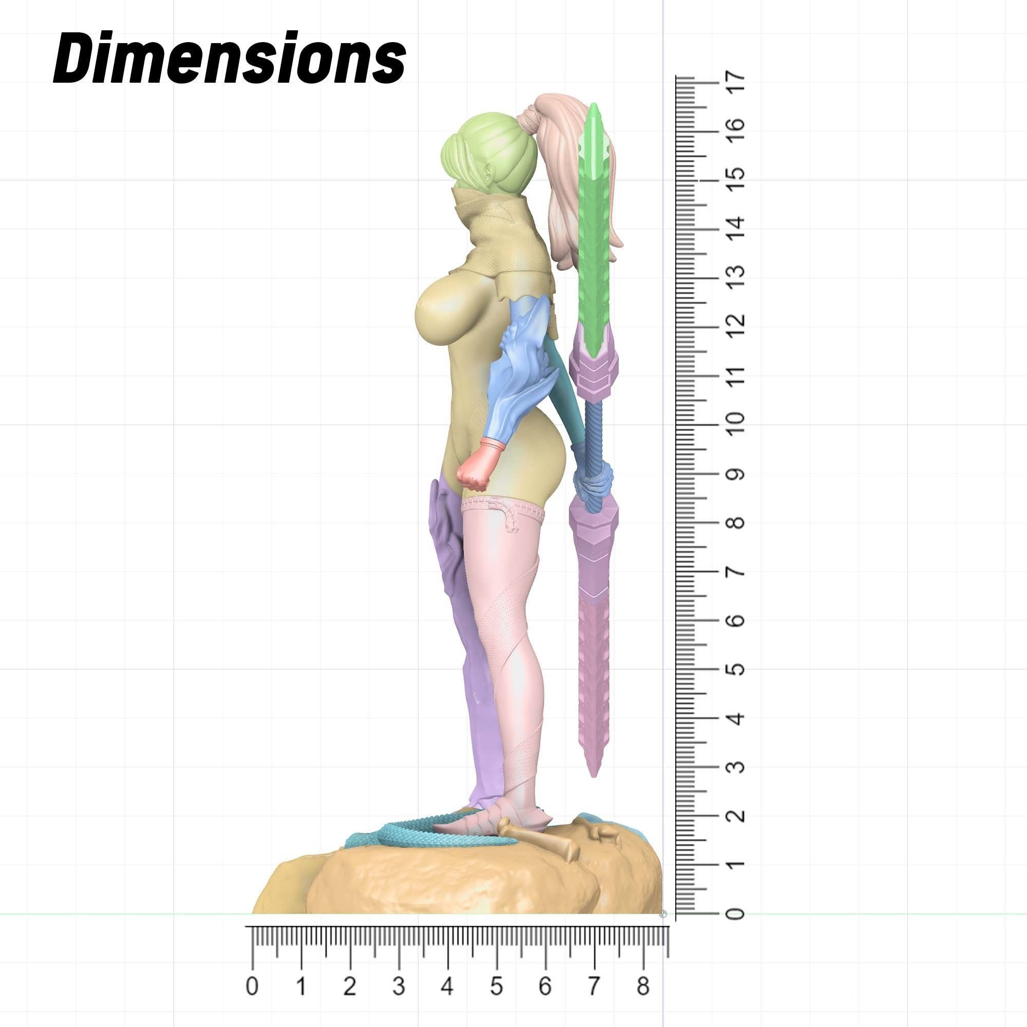 3D Print model - lady warrior - b 3D print model_20