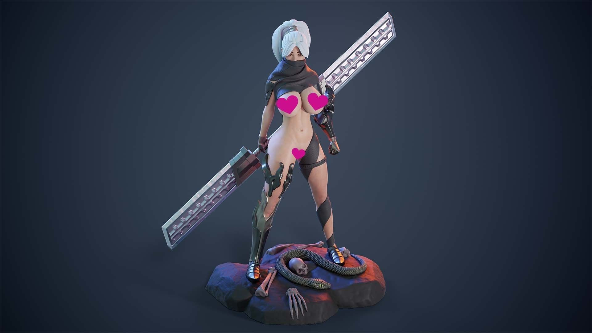3D Print model - lady warrior - b 3D print model_17