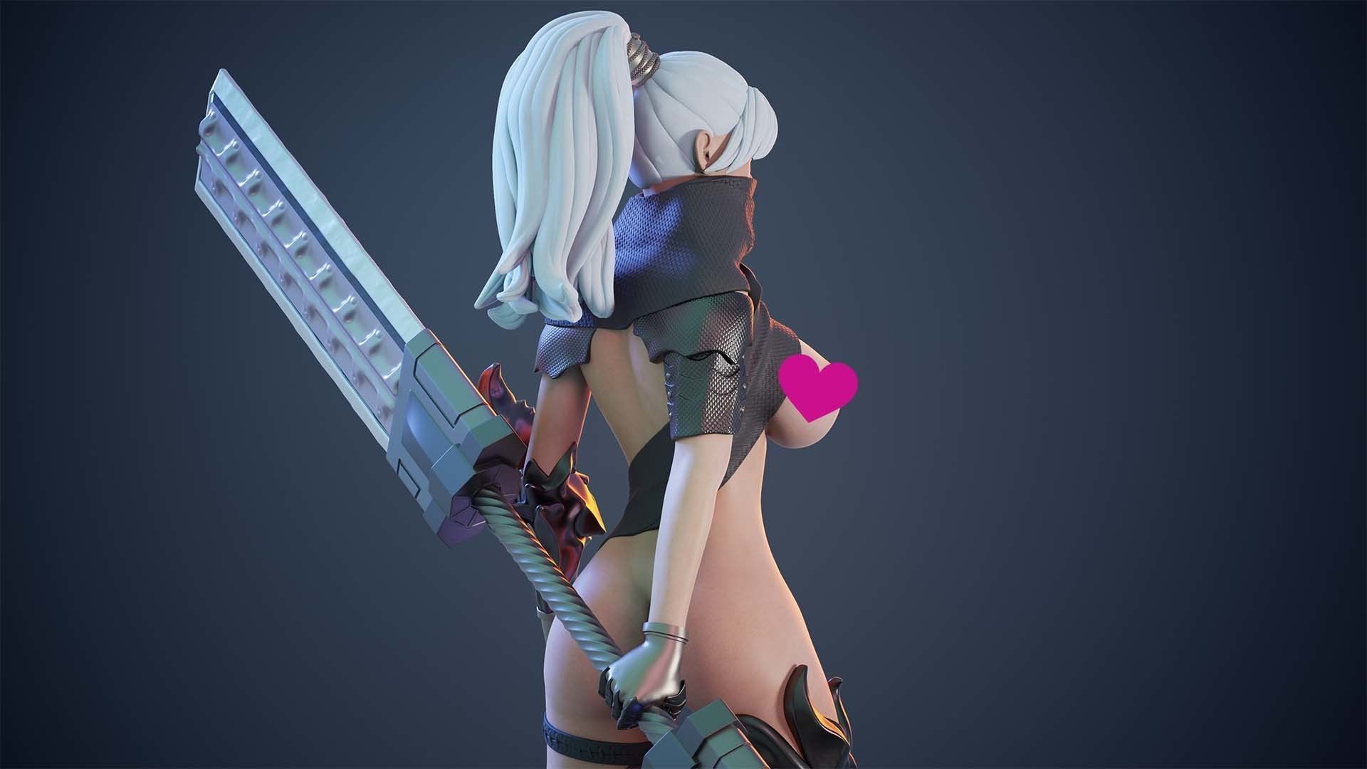 3D Print model - lady warrior - b 3D print model_16