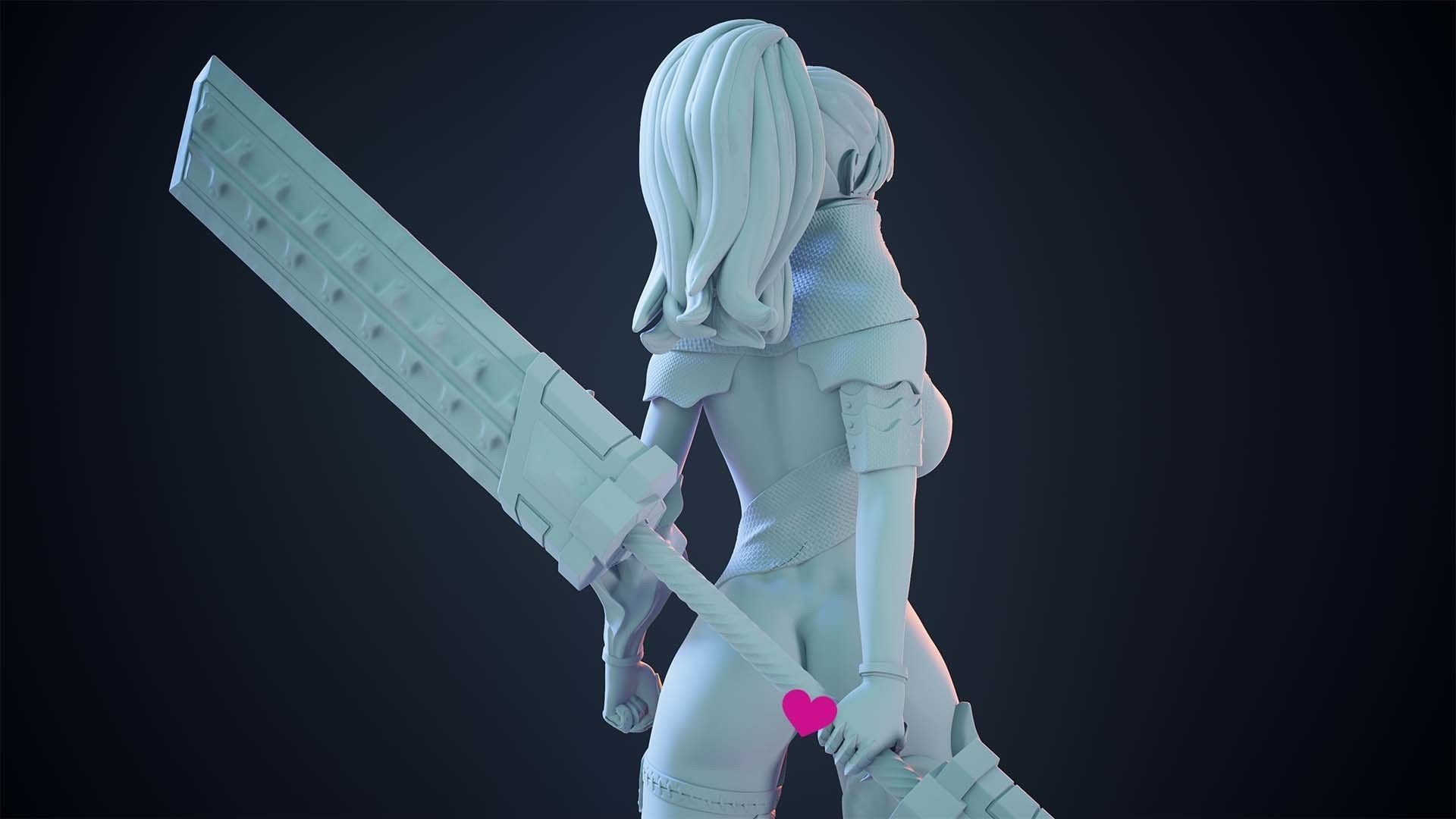 3D Print model - lady warrior - b 3D print model_13