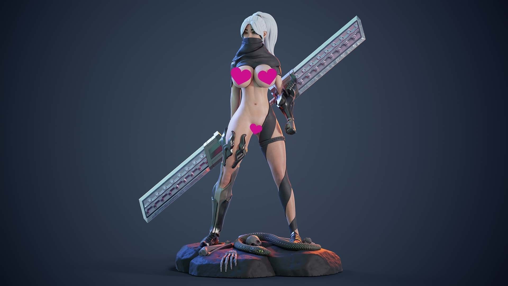 3D Print model - lady warrior - b 3D print model_4